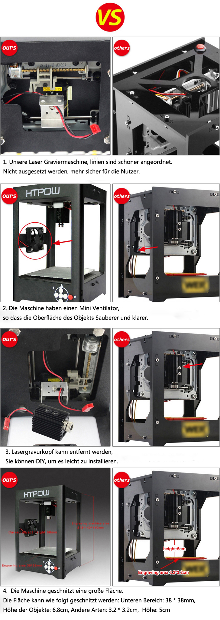 laser cutting engraver 500mw