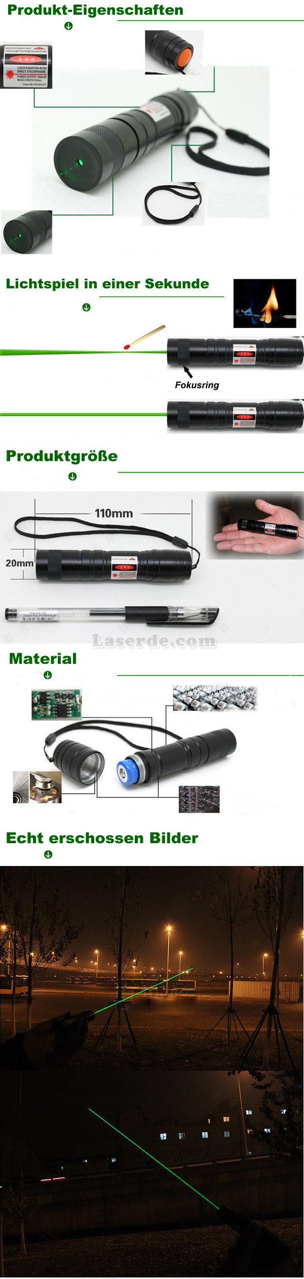 1000mW grün Laserpointer