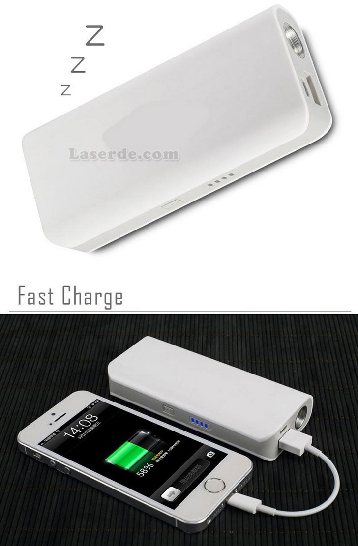 laser Power Bank grun