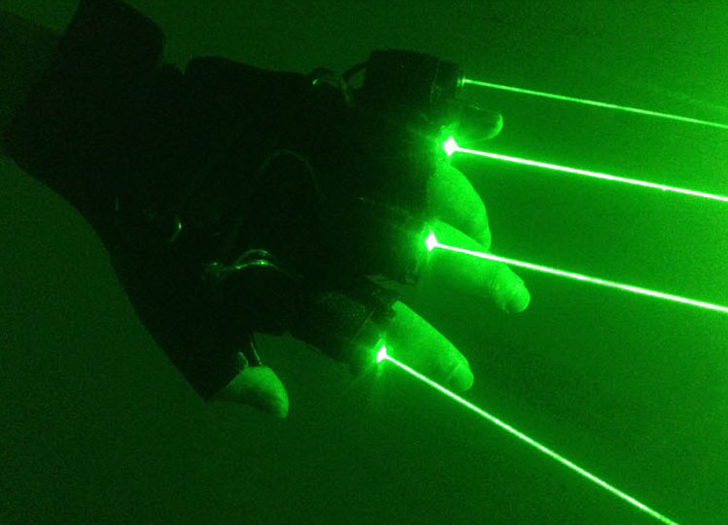 laser handschuhe grün