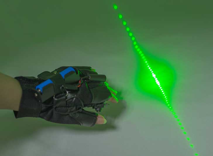  laser handschuhe grün rot